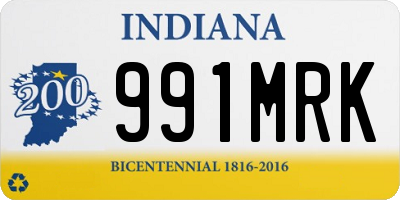 IN license plate 991MRK