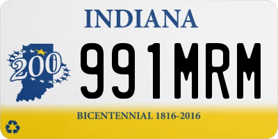 IN license plate 991MRM