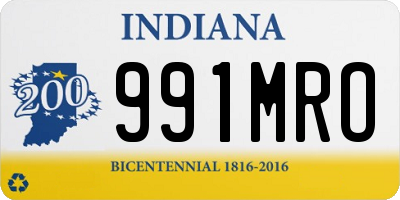 IN license plate 991MRO