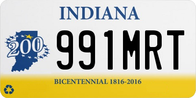 IN license plate 991MRT