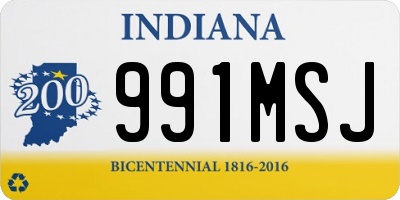 IN license plate 991MSJ