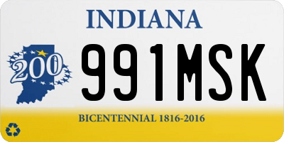 IN license plate 991MSK