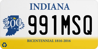 IN license plate 991MSQ