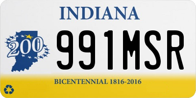 IN license plate 991MSR