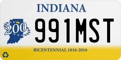 IN license plate 991MST