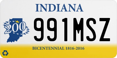 IN license plate 991MSZ