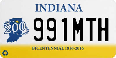 IN license plate 991MTH