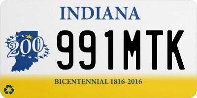 IN license plate 991MTK