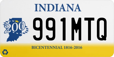 IN license plate 991MTQ