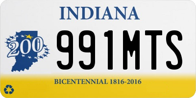 IN license plate 991MTS