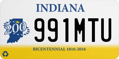 IN license plate 991MTU