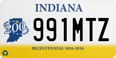 IN license plate 991MTZ