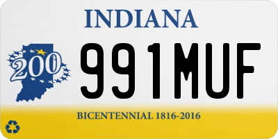 IN license plate 991MUF