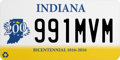 IN license plate 991MVM