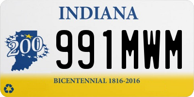 IN license plate 991MWM