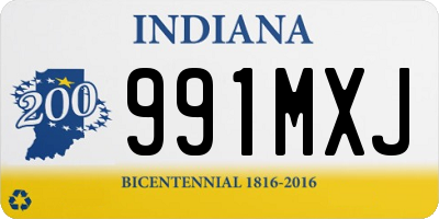 IN license plate 991MXJ