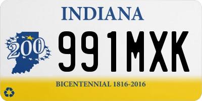 IN license plate 991MXK