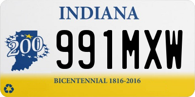 IN license plate 991MXW