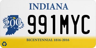 IN license plate 991MYC