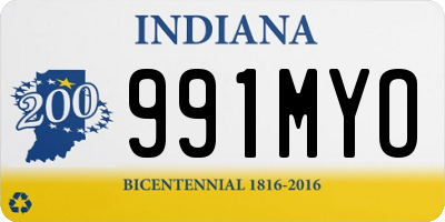 IN license plate 991MYO