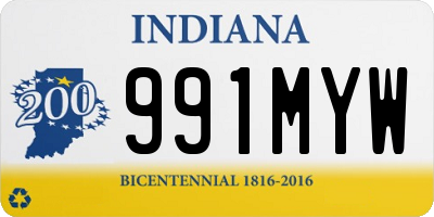 IN license plate 991MYW