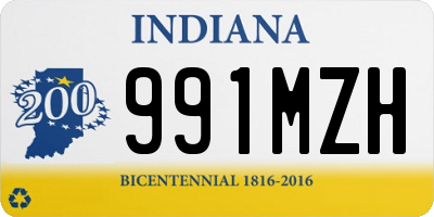 IN license plate 991MZH