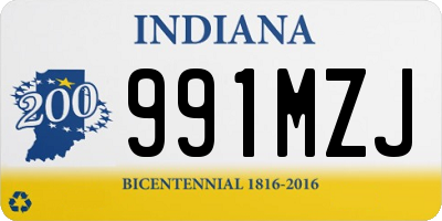 IN license plate 991MZJ