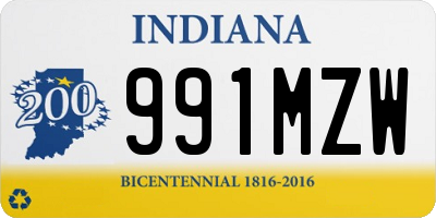 IN license plate 991MZW