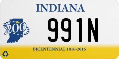 IN license plate 991N