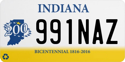 IN license plate 991NAZ