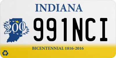 IN license plate 991NCI