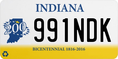 IN license plate 991NDK