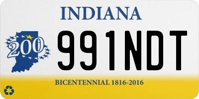IN license plate 991NDT