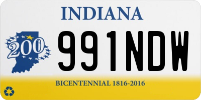 IN license plate 991NDW