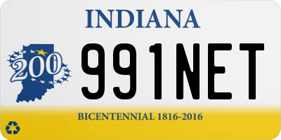 IN license plate 991NET
