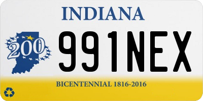 IN license plate 991NEX