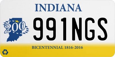 IN license plate 991NGS