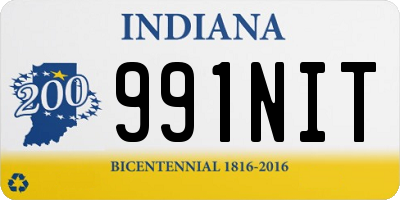 IN license plate 991NIT