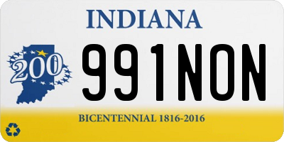 IN license plate 991NON