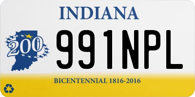 IN license plate 991NPL