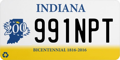 IN license plate 991NPT