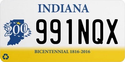 IN license plate 991NQX