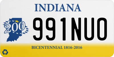 IN license plate 991NUO