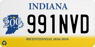 IN license plate 991NVD