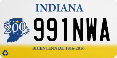 IN license plate 991NWA