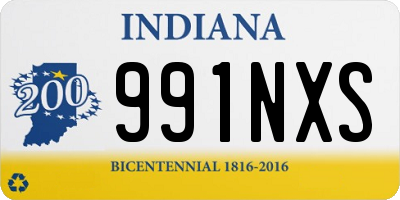 IN license plate 991NXS