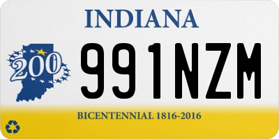 IN license plate 991NZM