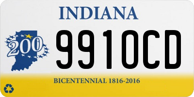 IN license plate 991OCD