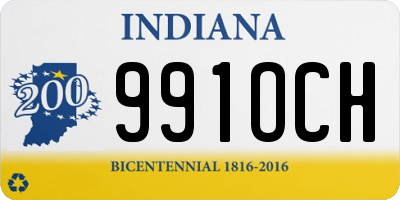 IN license plate 991OCH