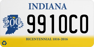 IN license plate 991OCO